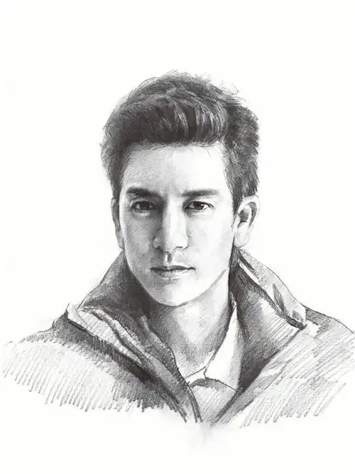 铅笔素描如此简单气质型男