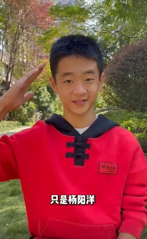 随着时间的推移,小时候的小萌娃杨阳洋已经长大成为一名阳光少年.