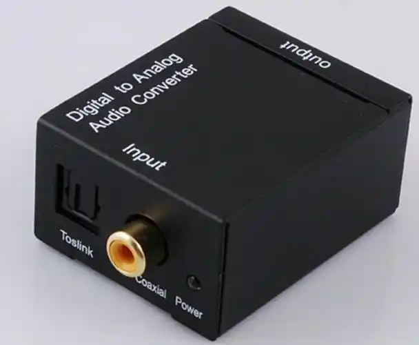 ek正品 数字光纤/同轴转模拟音频转换器apple tv3电视光纤转换3.