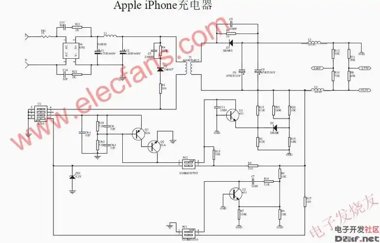 iphone充电器电路图