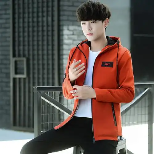 中学生加厚外套男 学生_青少年14加绒夹克15男孩16初中学生18岁秋装中