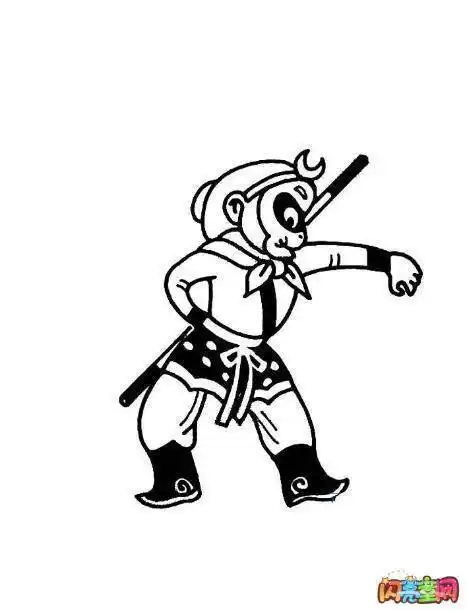 齐天大圣孙悟空简笔画图片齐天大圣孙悟空简笔画画法步骤
