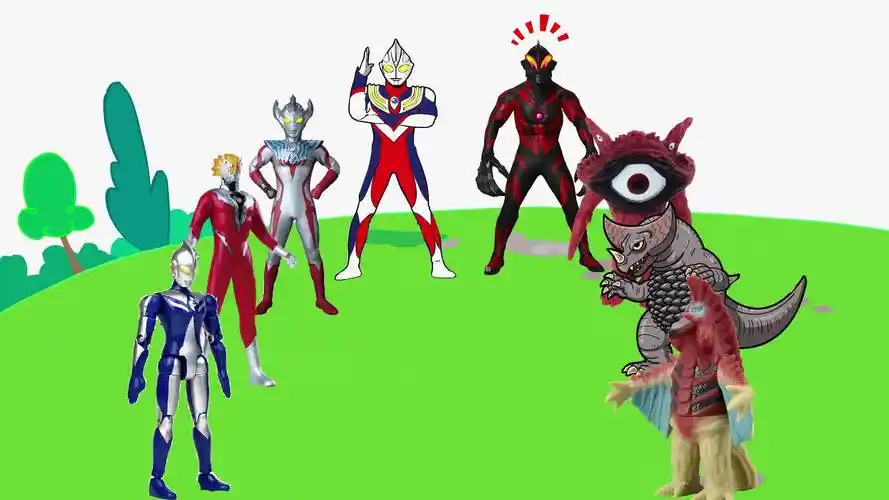 怪兽和奥特曼对战,每个人拿着自己的武器,最后谁赢了呢?