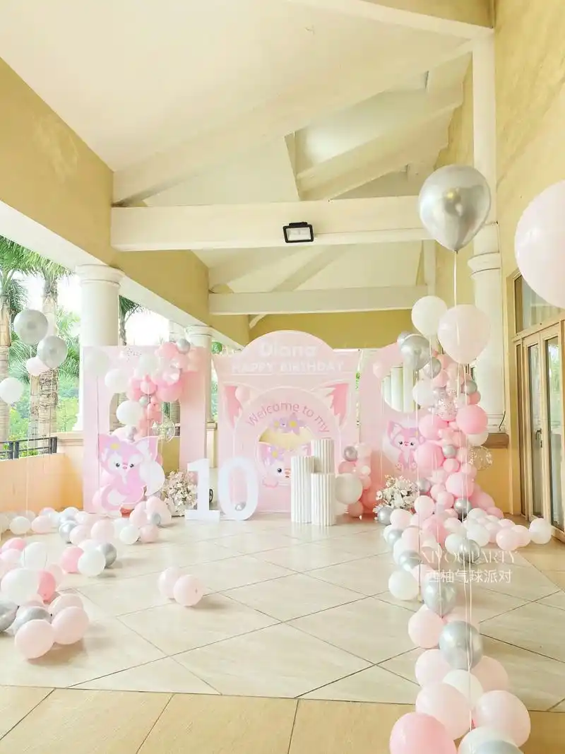 广州少女心爆棚玲娜贝儿主题宝宝生日宴布置