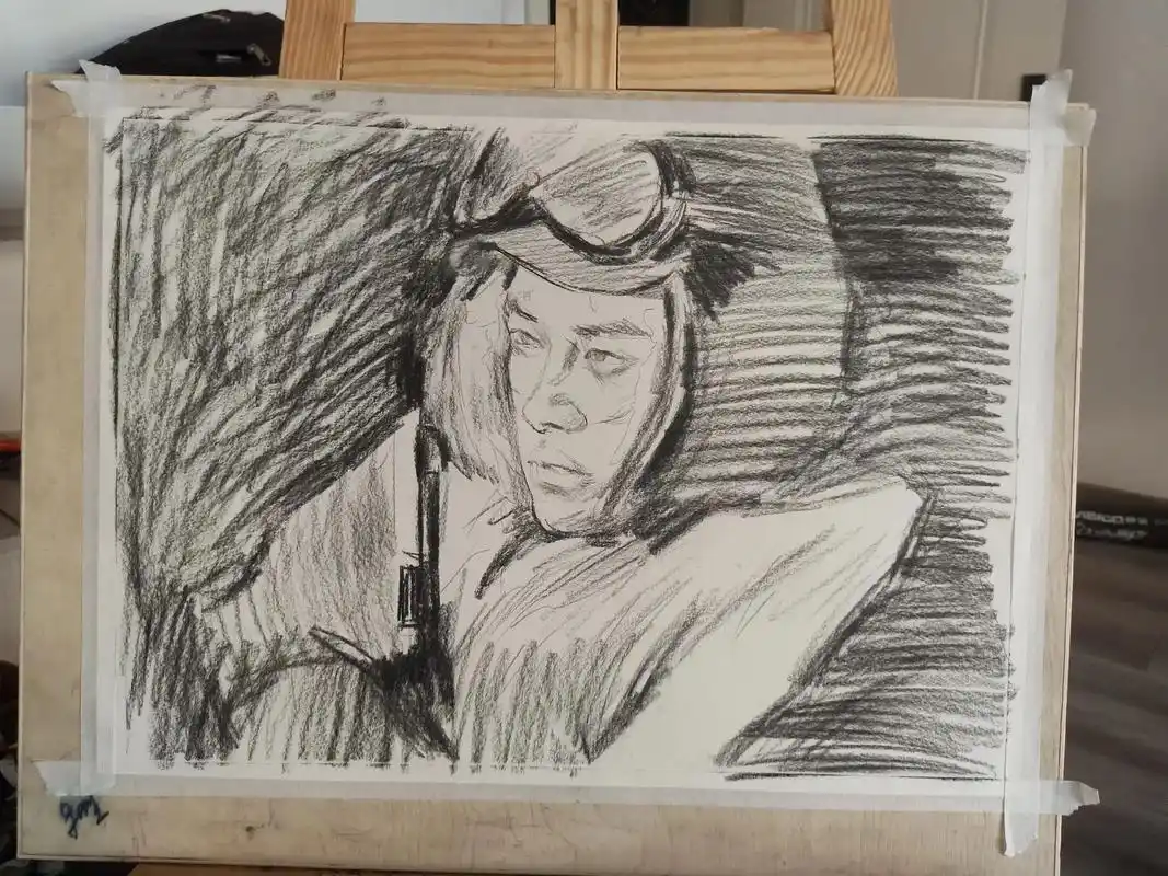 素描头像易烊千玺 - ar - 抖音