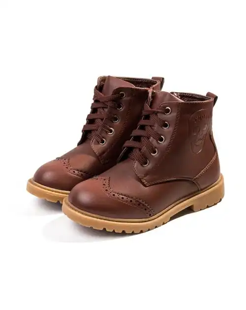 男童棕色防滑tpr底儿童靴子