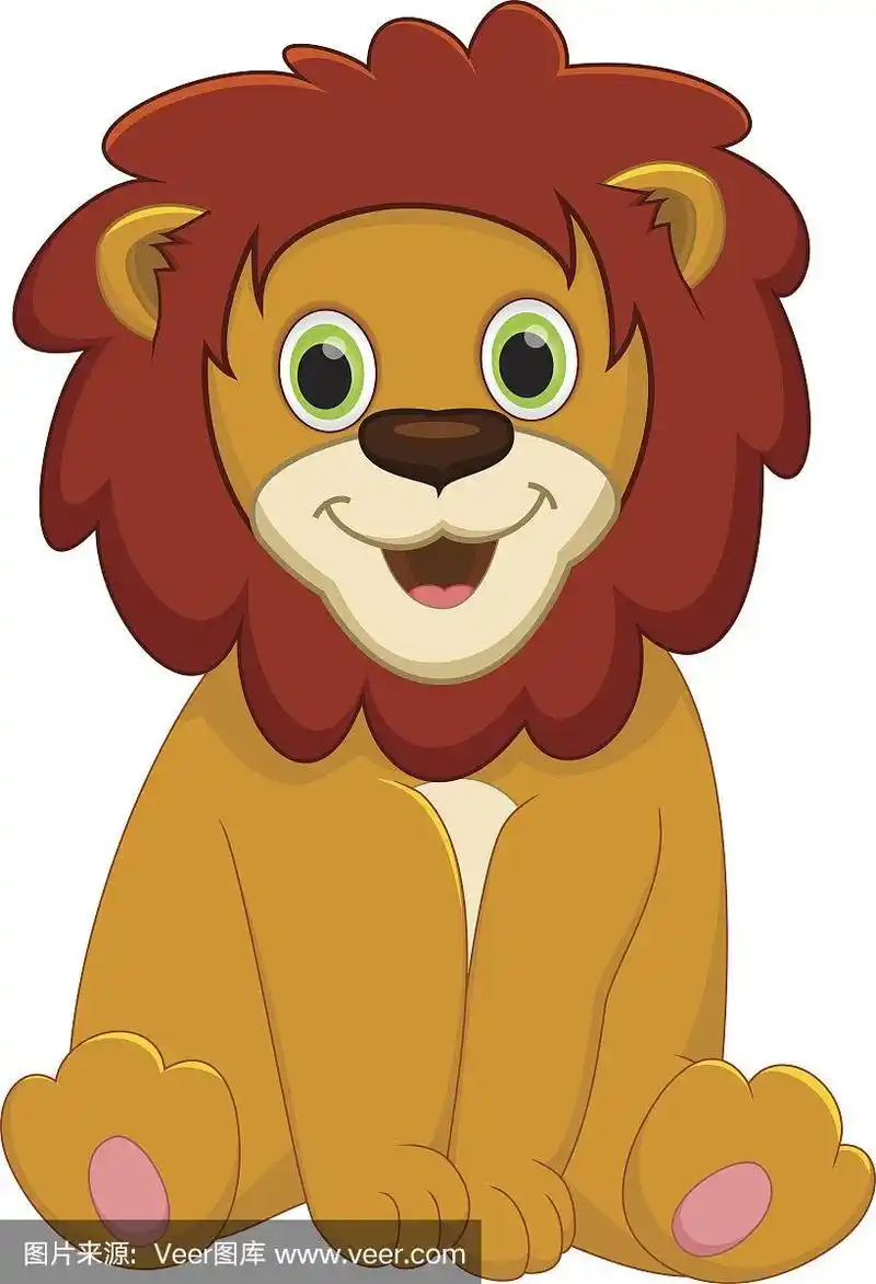 可爱的小狮子卡通