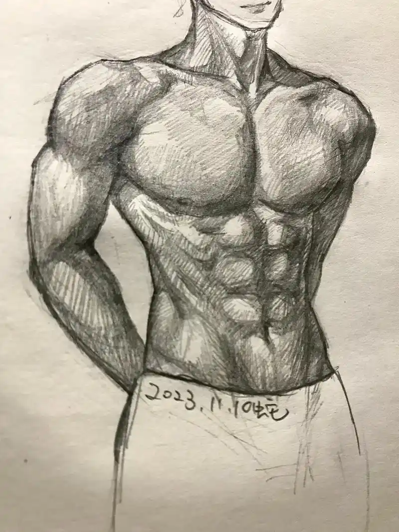 欢迎投稿.#画画 #手绘 #腹肌 #健身 #人体 - 抖音