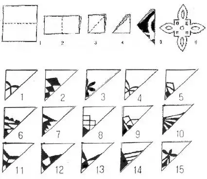星有几种七角星剪纸五角形折剪法将正方形纸对折依叁角形底边中点再折