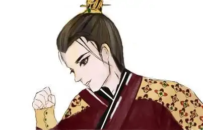 古风古代人物明朝带冠束发公子少爷插画白底