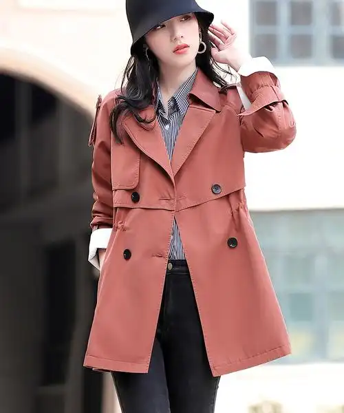 新款风衣女中中长春装韩版宽松小个子短外套春秋风衣