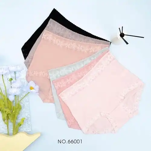 秘语内裤女超薄抗菌鱼丝蛋白大版型61511升级版高腰平角内裤66001