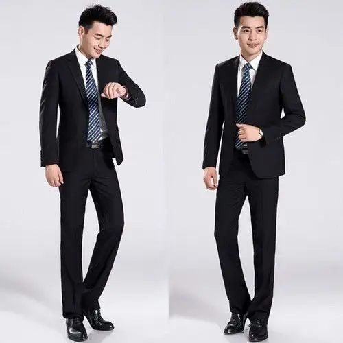 男士西装套装酒店工作服西装商务正装西装套装