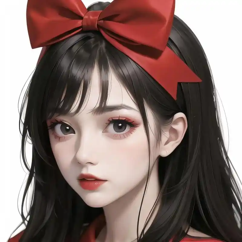 蝴蝶结96女生头像,手绘漫画风女生头像.#头像 #女生头像  - 抖音