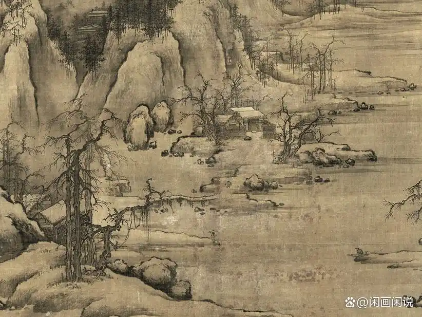 赏析——北宋 许道宁 雪溪渔父图