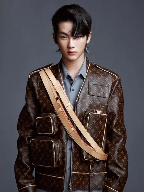 19岁周震南和28岁吴亦凡,同是lv包包皮衣,年纪小却不输气场!