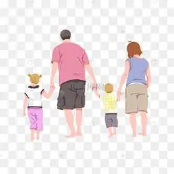 孩子离开的背影