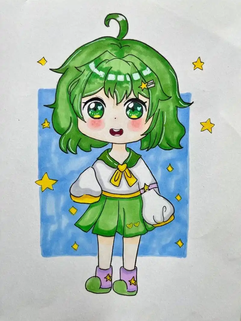 动漫绘画过程图.#图文伙伴计划 #零基础学画画 #二次元 # - 抖音