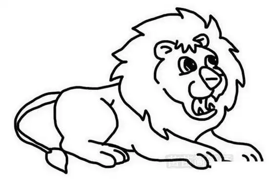 狮子简笔画 狮子简笔画凶猛霸气