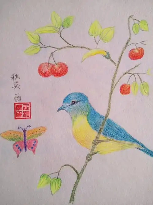 秋色怡人彩色铅笔画(五)