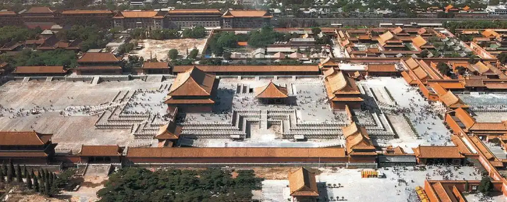 鸟瞰故宫三大殿 图片来源:本书