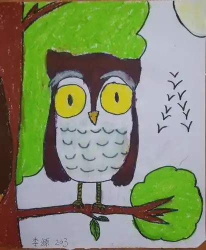 (怡昌学校)洪诗涵 李源 洪彤彤,二年级美术课绘画