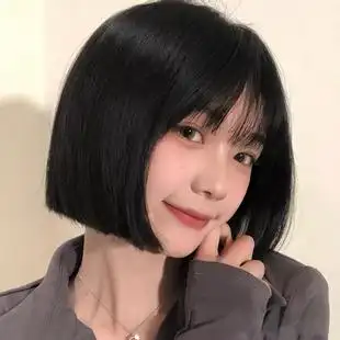 lisa同款假发女短发减龄可爱bobo头短直发自然少女波波头全头套式