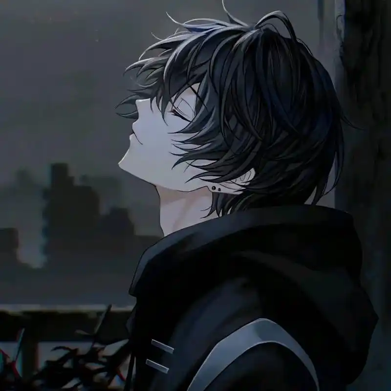 动漫帅哥 #孤独男头 - 抖音