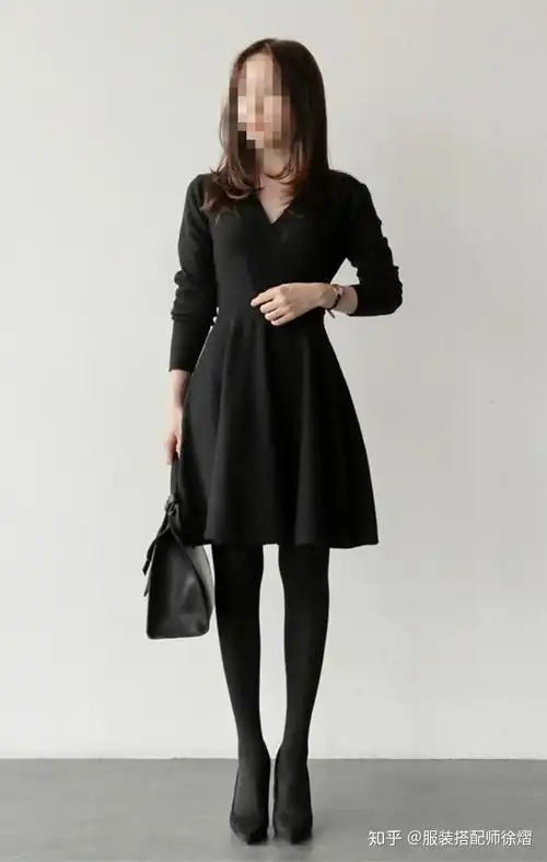 黑色针织长裙搭配什么颜色的打底袜好看? - 知乎