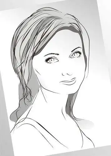 手绘照片高清黑白素描简笔画真人肖像线稿q版漫画风定制设计头像名人