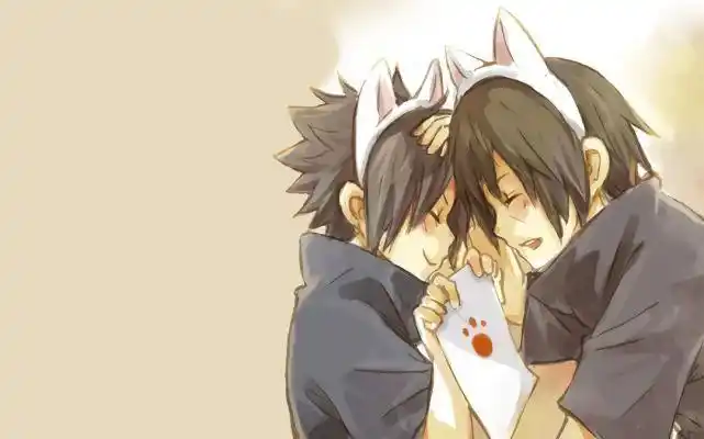 火影忍者横屏壁纸可爱版宇智波鼬和佐助兄弟壁纸图片