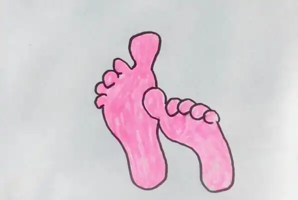 简笔画脚丫子脚丫子的画法