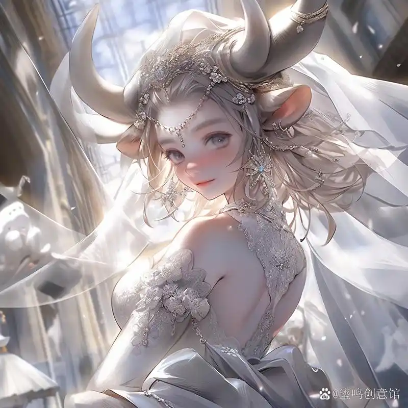 尝试拟人风格牛妹妹 十二生肖系列之牛妹妹(穿婚纱),第二更 已更新的