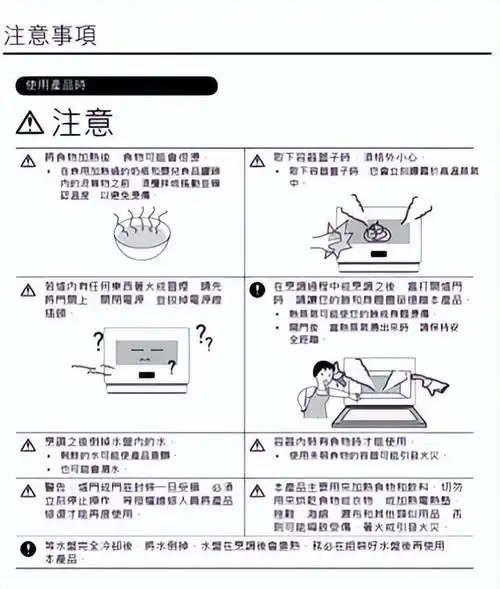 2,放好安全容器在使用微波炉时,只能使用专门为微波炉设计的耐热容器