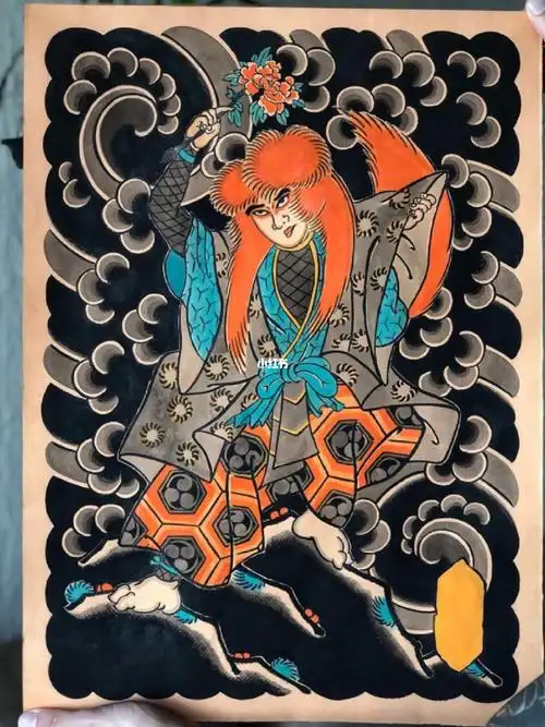 日式老传统纹身手稿分享