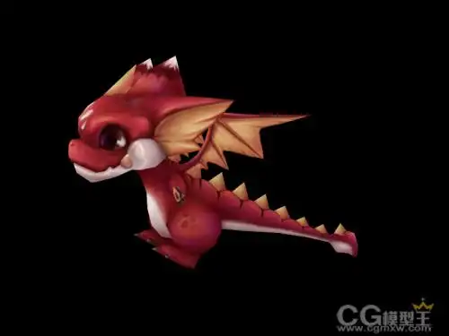 q版小飞龙3d模型,有绑定,有全套游戏动画.