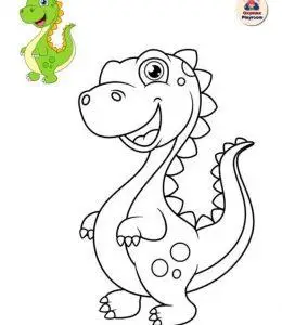 恐龙涂色填色图片下载打印