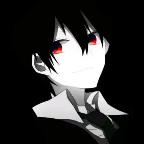 黑暗丧气风格的微信动漫二次元男生头像合集下载