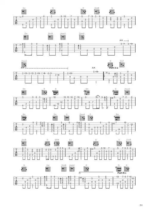 梁祝吉他谱-指弹谱-c调-虫虫吉他