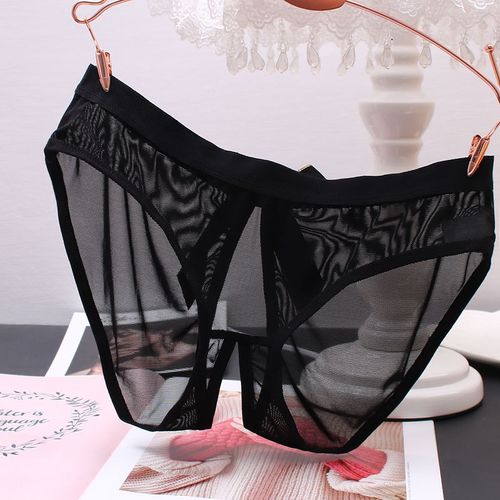 透明女裤事用房事火辣低腰诱惑不要开大蝴蝶结女三角裤