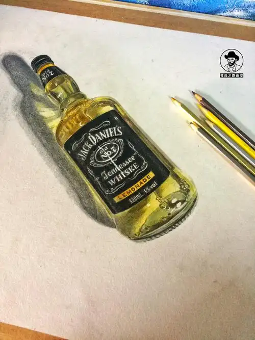 写实彩铅——酒瓶