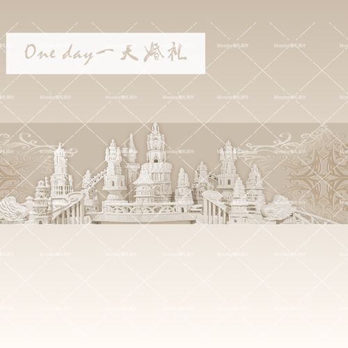 d012欧式梦幻婚礼背景psd素材婚礼城堡欧式背景/城堡无分层