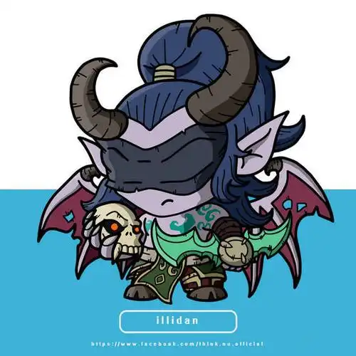 国外玩家绘制激萌魔兽卡通人物:傲娇巫妖王 - 魔兽世界