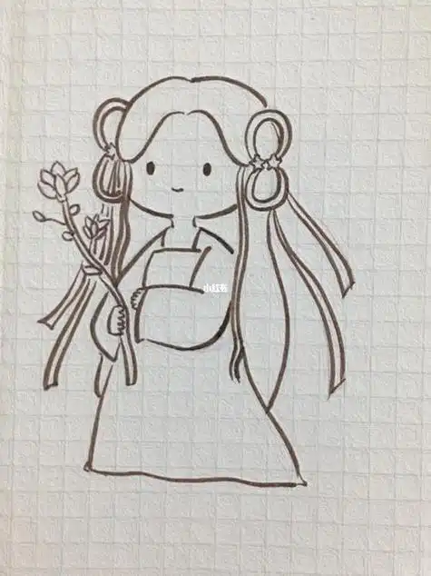 古风女孩简笔画白羊座古风女孩简笔画