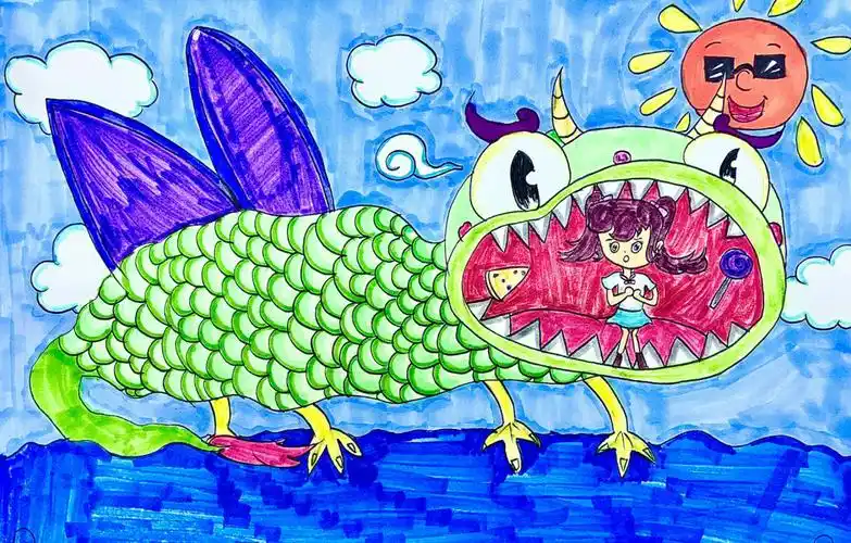 三年级下册大嘴怪学生作品