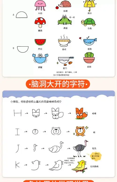 翻开就是小画家 儿童简笔画入门教材零基础自学手绘