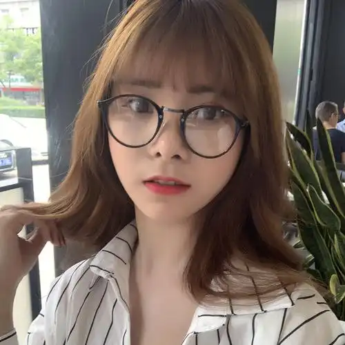 框架成品圆形复古近视度数眼镜女款