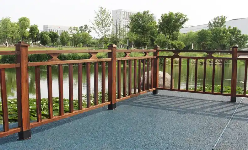 防腐木护栏实木户外室外碳化木栅栏庭院隔断别墅露台木围栏木栏杆蓝