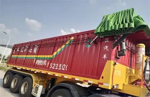 自卸车滑道伸缩篷布