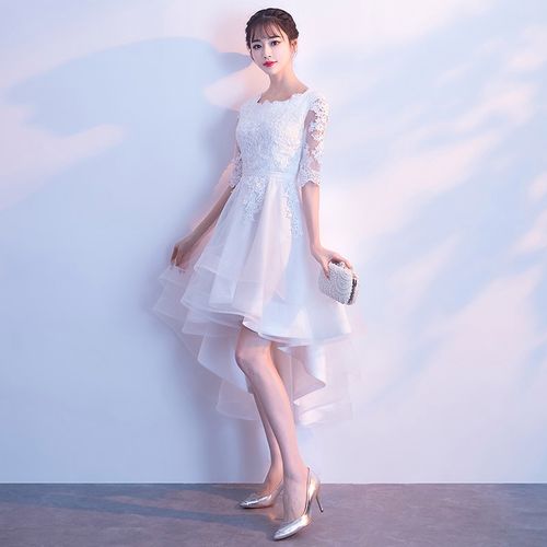 塞德勒白色晚礼服女2022时尚宴会仙气晚会小礼服聚会显瘦学生短款